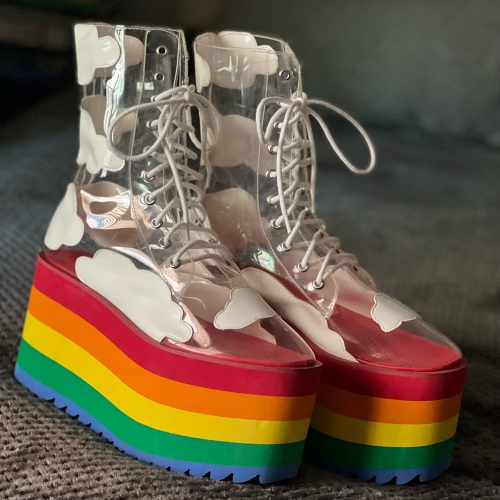 Dolls Kill Rainbow Platforms (Current Mood “Happy Daze”)